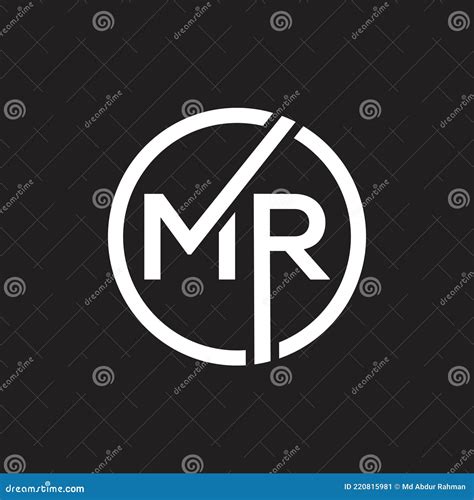 MR Letter Logo Design On Black Background MR Creative Initials Letter