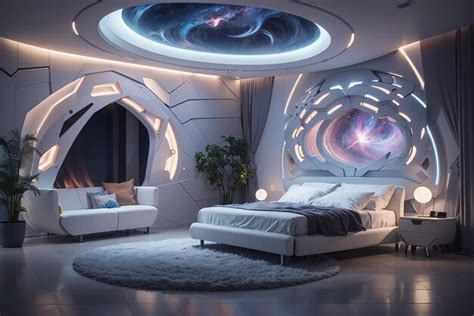 Neuroenhanced Sleep Haven A Smart Modern Hightech Futuristic Bedroom