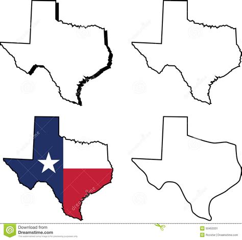 Texas Map Outline Vector at Vectorified.com | Collection of Texas Map ...