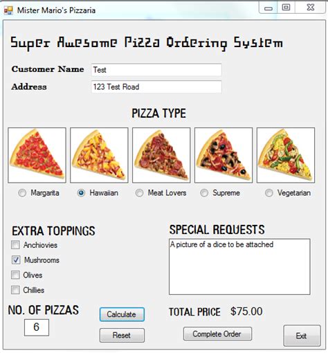 Programming Pathways Code With Screenshots Pizza Ordering System