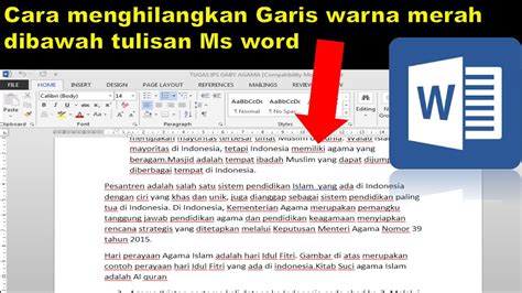 Cara Menghilangkan Garis Merah Di Word Menghapus Garis Merah Dibawah