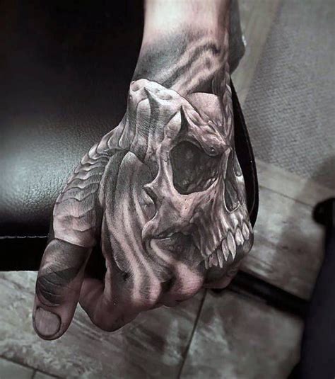 80 Awesome Skull Hand Tattoo Designs For Men Hand Tattoos For Guys