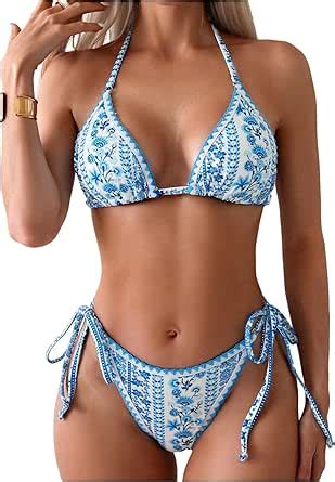 Amazon SweatyRocks Women S 2 Piece Sexy Swimsuit Triangle Bikini