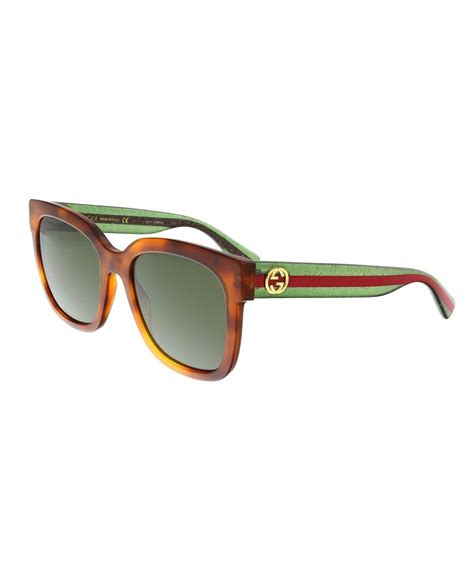 Gucci 54mm Sunglasses Blonde Havana Green In Nocolor Modesens Sunglasses Square