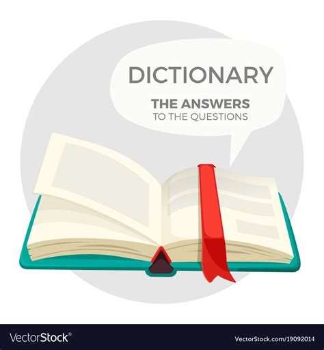 Open Dictionary Book With All Answers To Questions