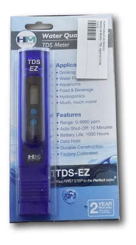 Tds Ez Marca Hm Medidor Solidos Disueltos En El Agua Tds Env O Gratis