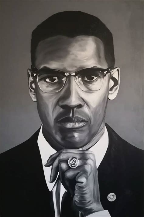 Denzel Washington - Malcolm X Painting by ENRIQUE ESCOLAR HERNÁNDEZ ...