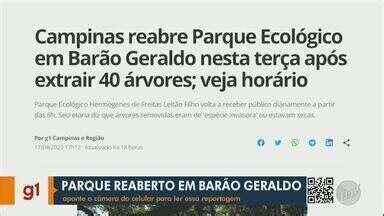 Jornal da EPTV 1ª Edição Campinas Piracicaba Parque Ecológico de