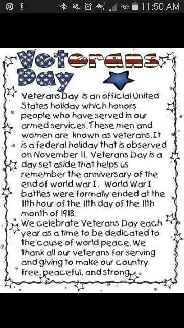 Thanks Vets Veterans Day State Holidays Anchor Charts