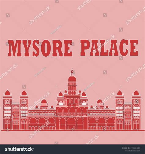 Vector Historical Monument Mysore Palace Karnataka Stock Vector ...