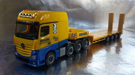 Herpa Mb Actros Slt Low Boy Semitrailer Regel Scale Ebay