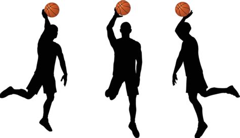 Basketball Player Slhouette In Slam Pose Silhouette One Ball Vector Silhouette One Ball Png