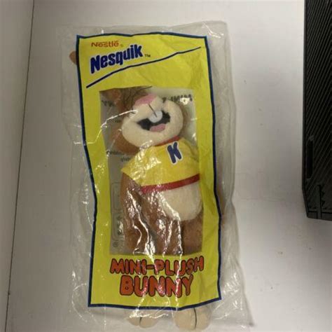 Nestle Nesquik Chocolate Bunny Rabbit Beanie Mini Plush NEW SEALED ...