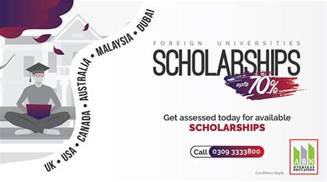 Abn Overseas Education Get Scholarships Upto Seventy Percent