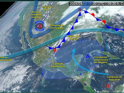 Clima En M Xico Frente Fr O Ocasionar Tiempo Con Lluvias En Algunas