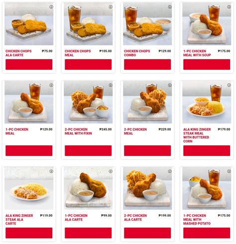 Kfc Menu Philippines Price List