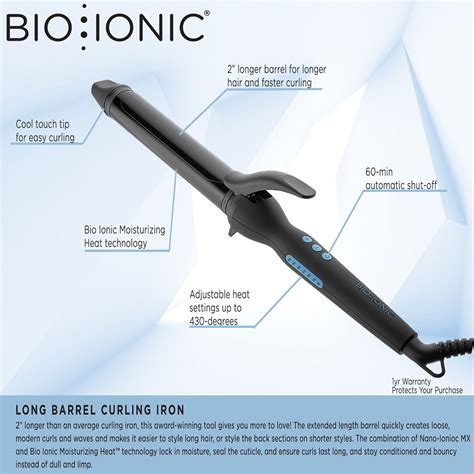 Bioionic Pro Long Barrel 1 25 Curling Iron Br