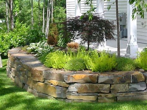 Raised Bed Retaining Wall For Garden Vegetables Stone Landscaping