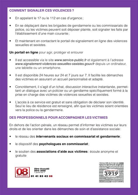 Portail De Signalement Des Violences Sexuelles Et Sexistes Fichier Pdf