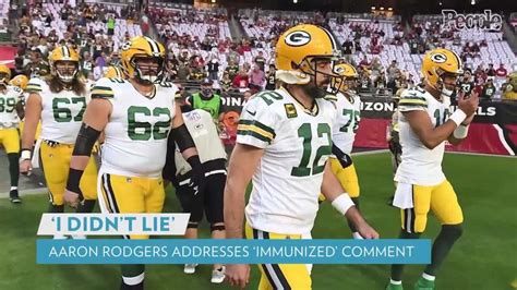 Aaron Rodgers Confirms He Is Unvaccinated Says He Didn T Lie When He