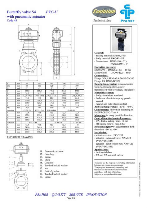 Pdf 9 Pvc U Butterfly Valve S4 With Pneumatic Actuator Dokumen Tips