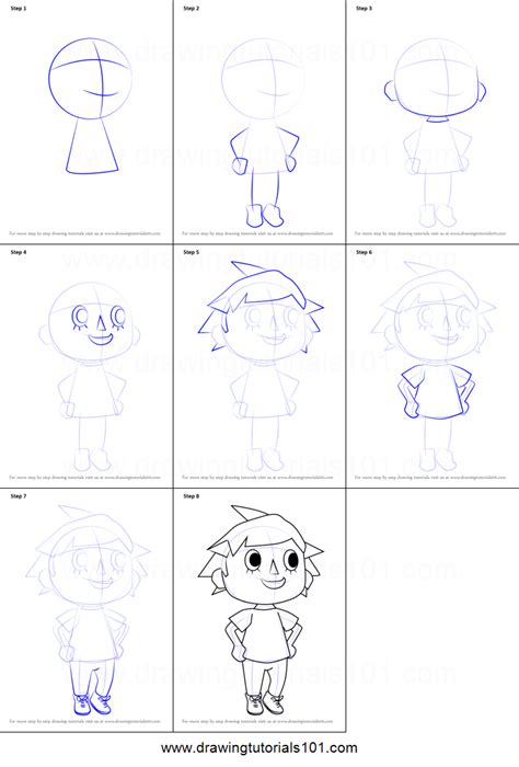 How To Draw Player From Animal Crossing Printable Drawing Sheet By