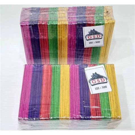 Stick Stik Eskrim Stick Kayu Kerajinan Stik Warnapolos Perpack