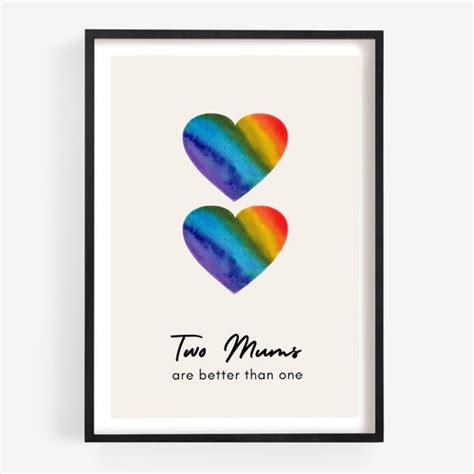 Two Moms Mothers Day Card Etsy