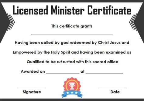 Minister’s License Certificate Template Important Facts And Free Ready To Use Templates