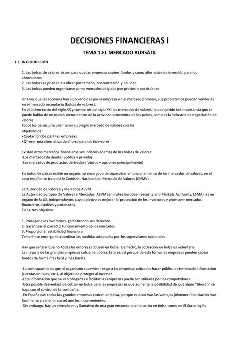 Decisiones Financieras I Imprimir Decisiones Financieras I Tema 1