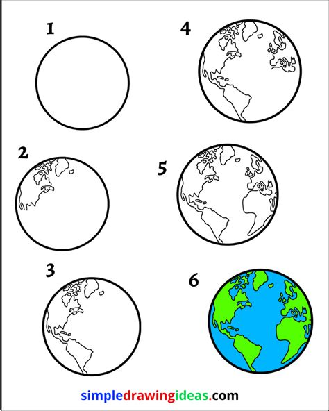 How to draw Earth step by step - Simple Drawing Ideas