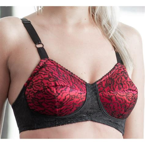 Rago Rago Style 2101 Satin And Lace Expandable Cup Bra Red Black