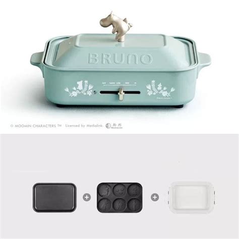 Bruno Moomin Hot Plate เตาไฟฟา 2 in 1 กระทะไฟฟา กระทะทำแพนเคก Shopee Thailand