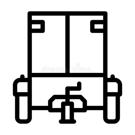 Illustrazione Vettoriale Dell Icona Della Linea Del Veicolo Di