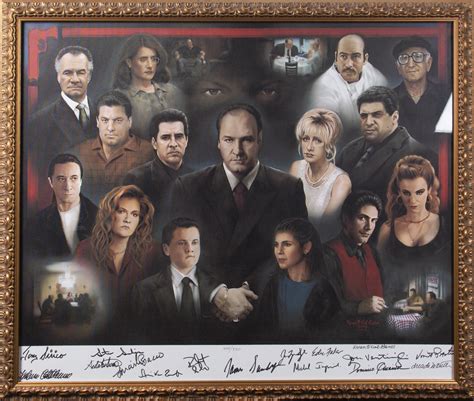 Lot Detail - Sopranos Entire Cast Signed Lithograph on Canvas With 15 ...