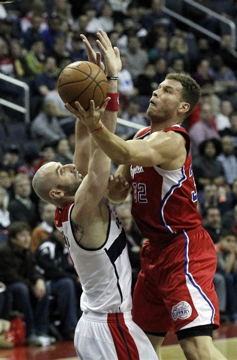 Los Angeles Clippers Forward Blake Griffin Shoots Over Washington