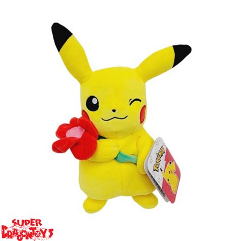 POKEMON PIKACHU WITH FLOWER POKEMON PLUSH SUPERDRAGONTOYS