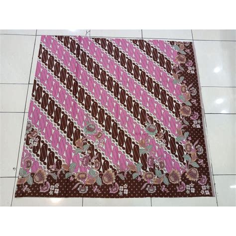 Jual Kain Batik Solo Motif Kembangan Parang Barong Warna Pastel