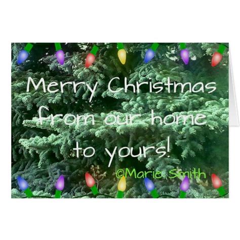 Merry Christmas From Our Home To Yours Card Zazzle