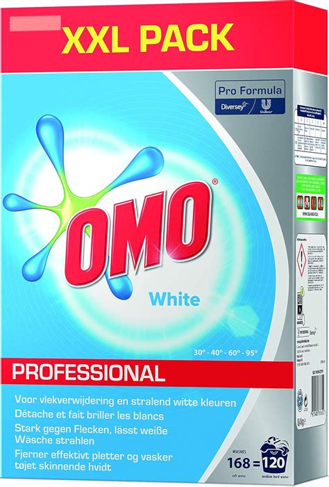 OMO OMO Lessive En Poudre Professional White 120 Lavages Amazon