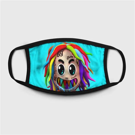 6ix9ine Dummy Boy Face Mask Tekashi Sixnine Fashion Mask Etsy