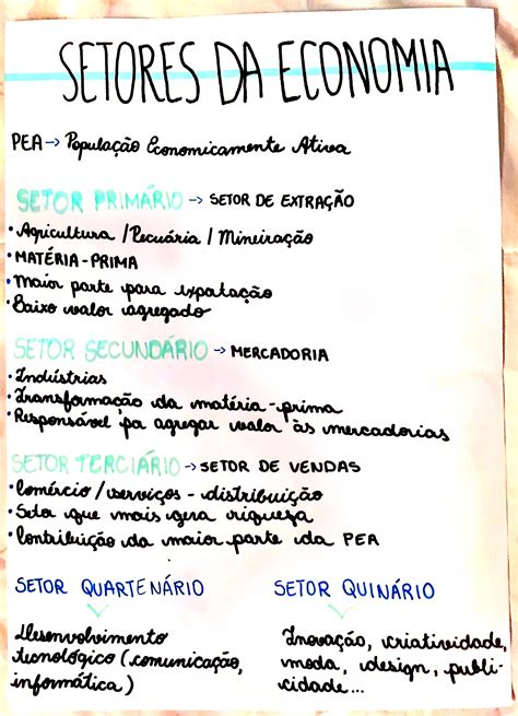 Setores Da Economia Mapa Mental - MAPA MENTAL SOBRE SETORES DA ECONOMIA - Maps4Study