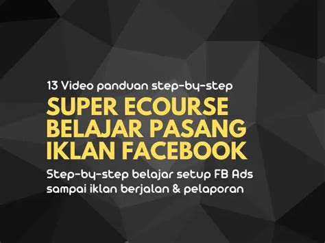 Super Ecourse Belajar Cara Iklan Facebook Ads IG Untuk Pemula 13