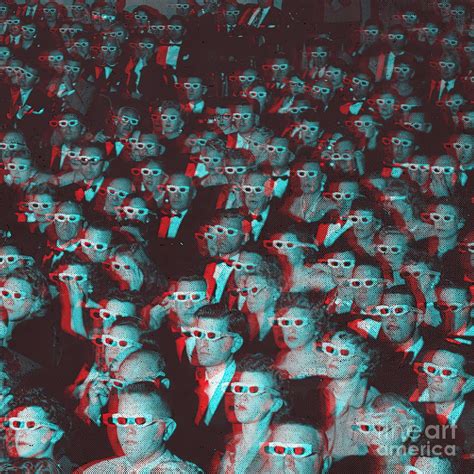 Anaglyph 3d Movie Crowd Painting By Ben Carrie Fine Art America