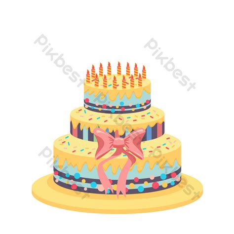 Cartoon Drawing Anniversary Birthday Cake PNG Images | AI Free Download ...