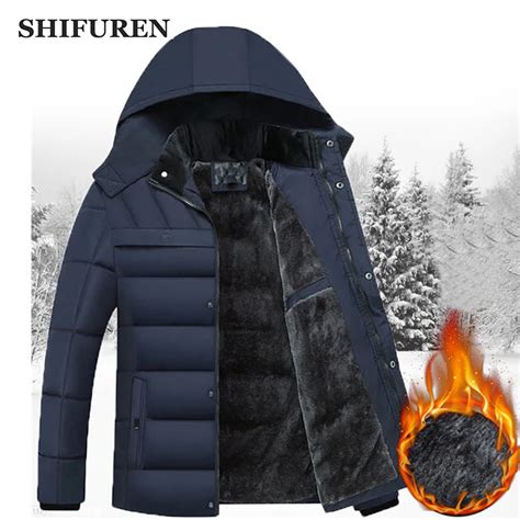 SHIFUREN Chaqueta de invierno para hombre Parka gruesa y cálida de