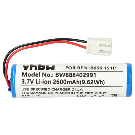 Vhbw Batterie Remplacement Pour Leifheit Bfn18650 1s1p Pour Robot électroménager 2600mah 37v