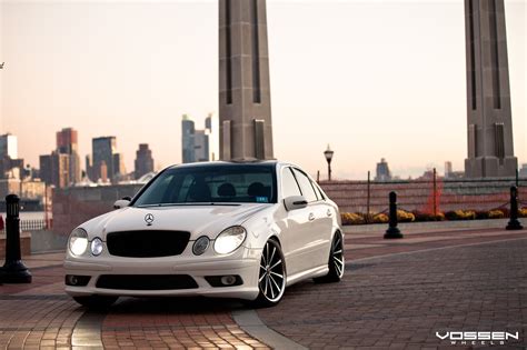 Stanced and Clean - White Mercedes E-Class With lowered Suspension — CARiD.com Gallery