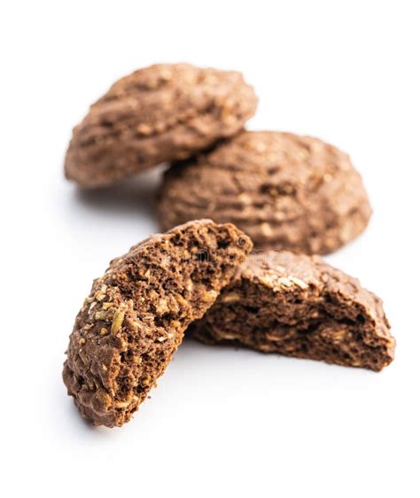 A Cereal Cocoa Crunch With Milk On A Plate For Breakfast Stock Image