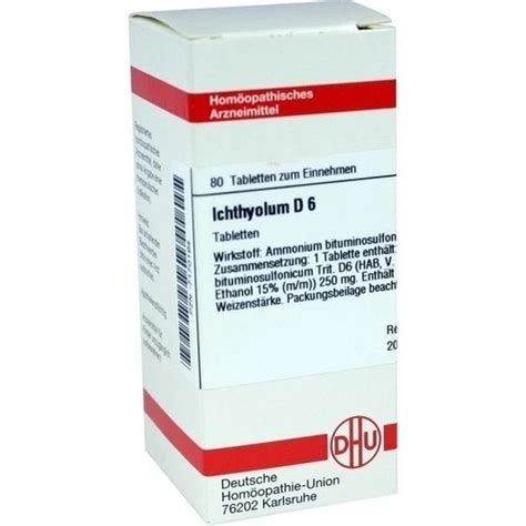 ICHTHYOLUM D6 80 COMPRESSE Erbofarma Farmaci Generici Omeopatici E